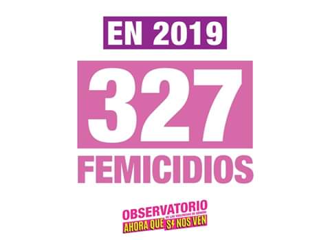 Argentina: 327 FEMICIDIOS en el 2019