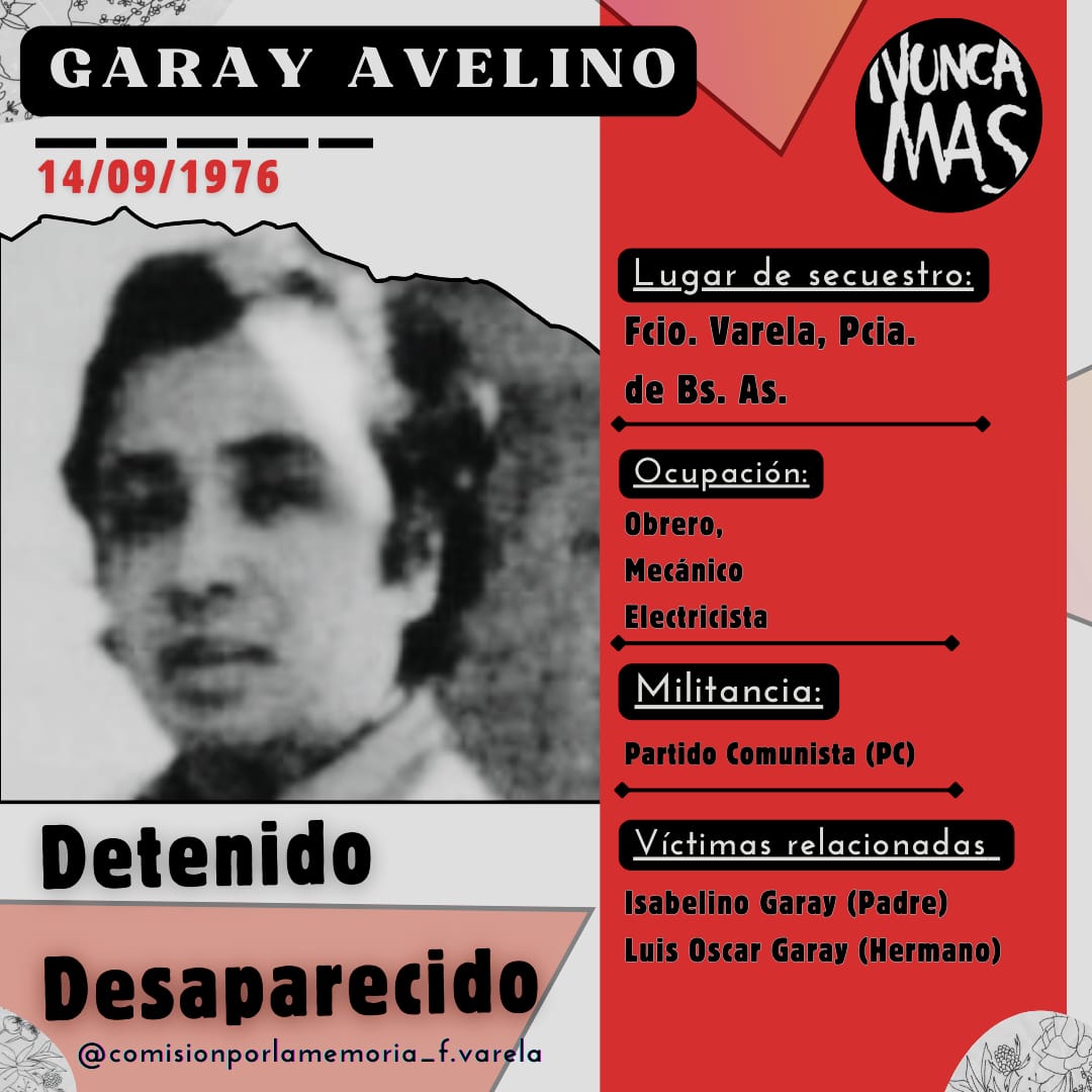 AVELINO  “QUIQUE’ GARAY, ¡PRESENTE!