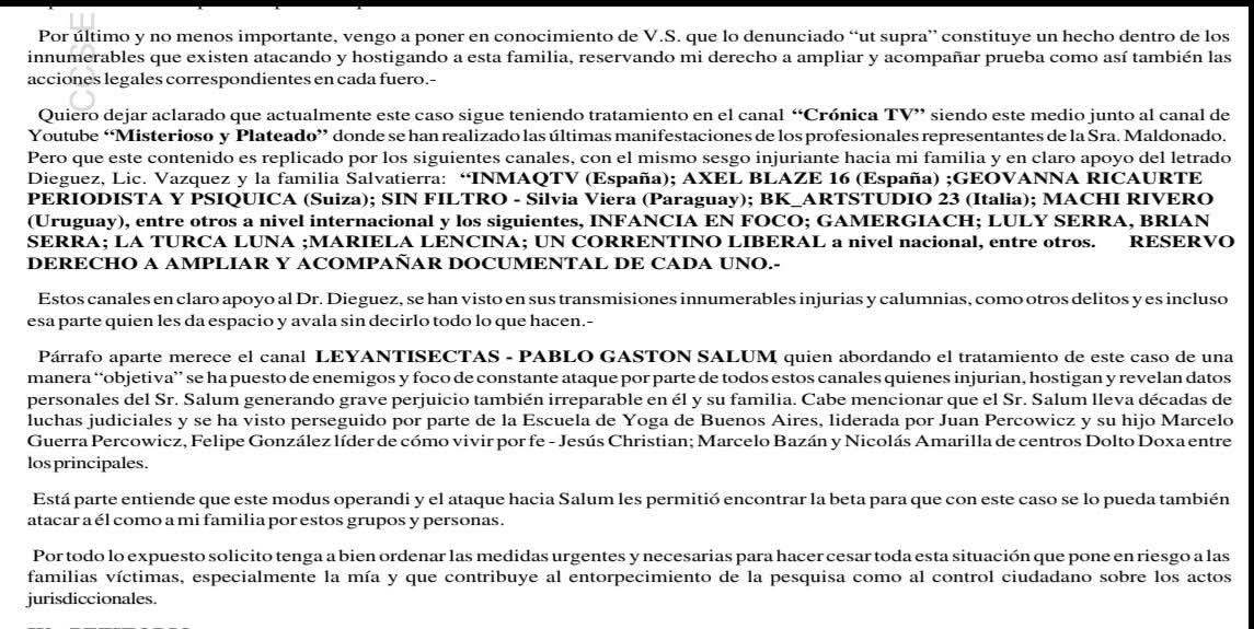 NUEVA CARTA ABIERTA DE LA HERMANA DE JOSUE SALVATIERRA